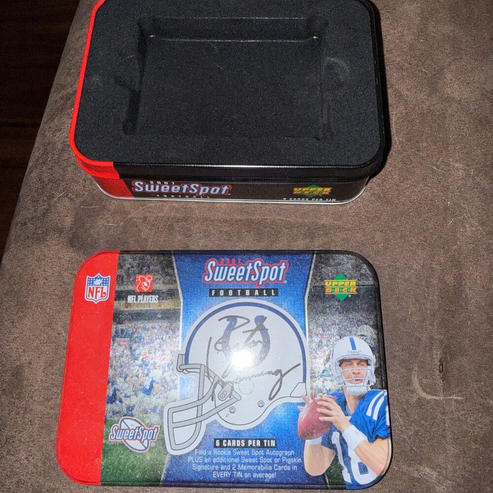 2007 Upper Deck Sweet Spot NFL Football Hobby Box Tin Peyton Manning Empty (137)